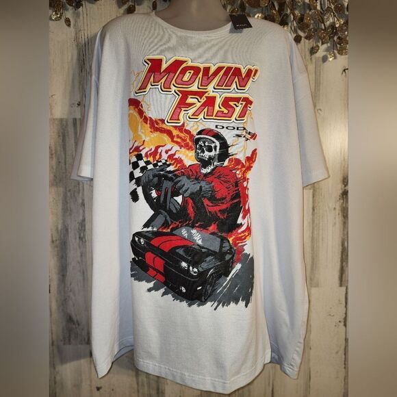 NWT Dodge SRT Movin' Fast Short Sleeve Tee - White - Picture 5 of 6